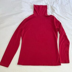 Cambridge Dry Goods Red Long Sleeve turtleneck Pima cotton